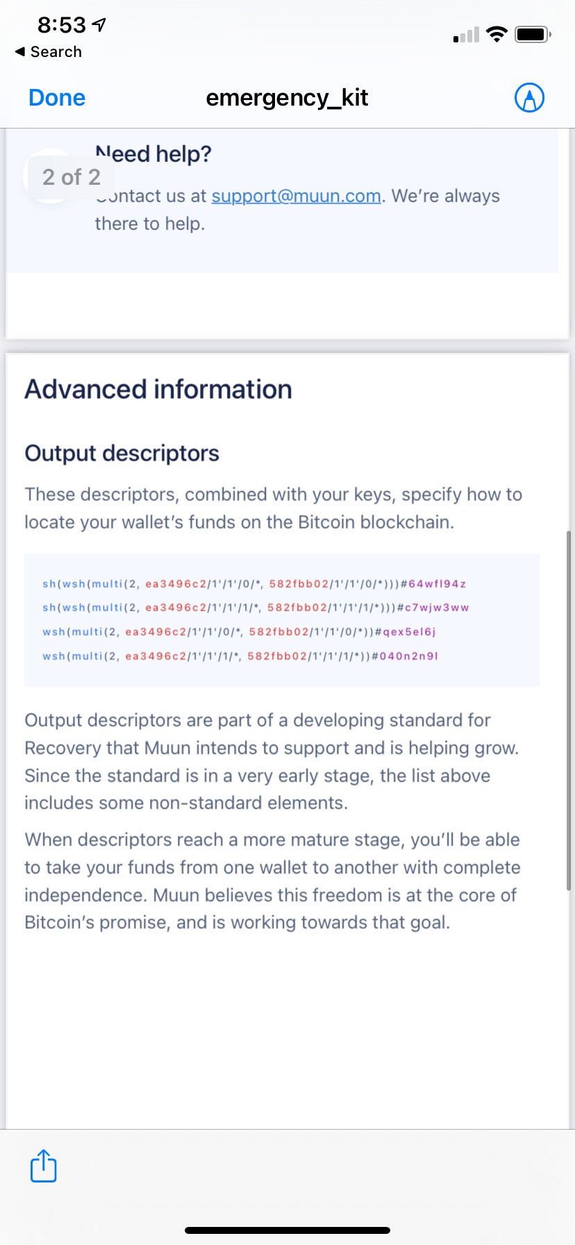 Emergency Kit PDF advanced information with output descriptors