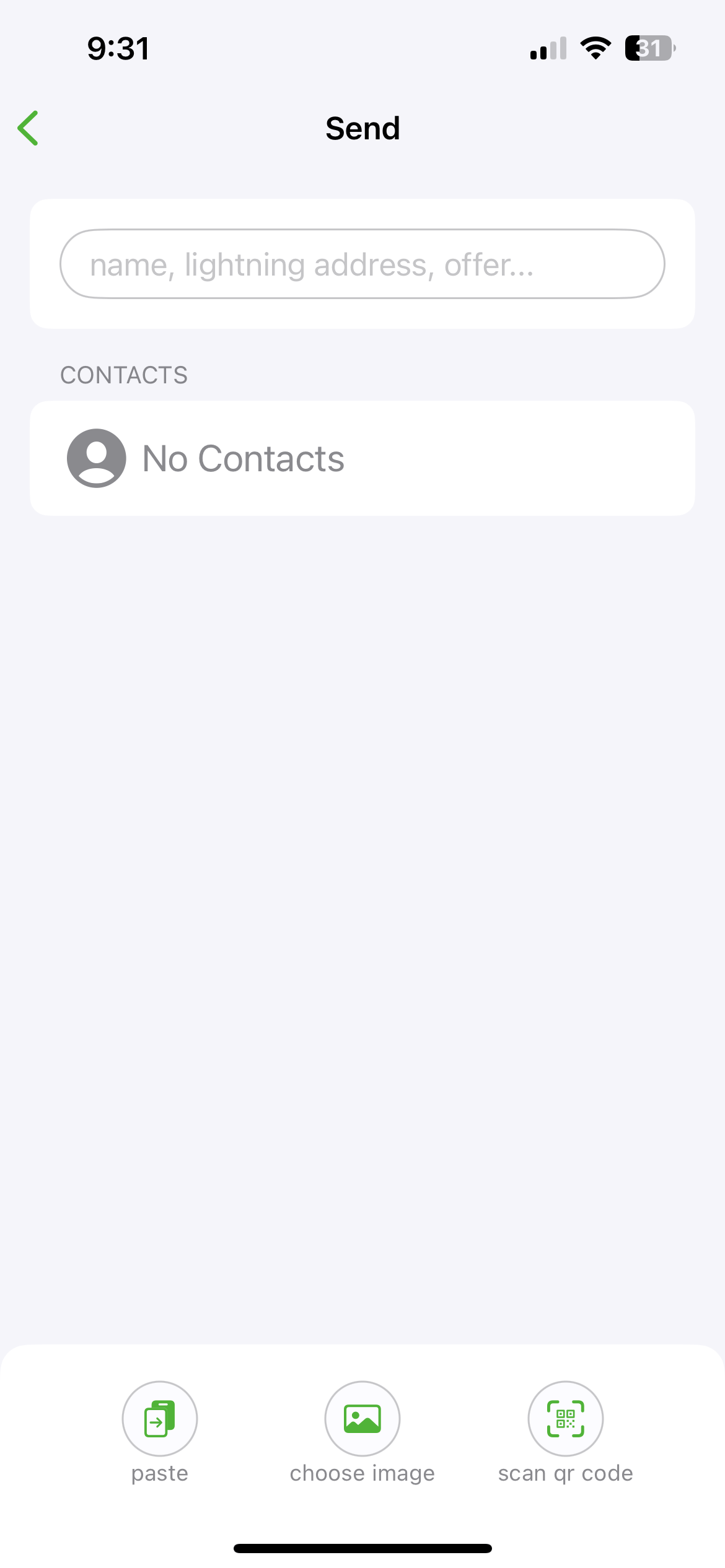 15 After tapping send on main wallet screen