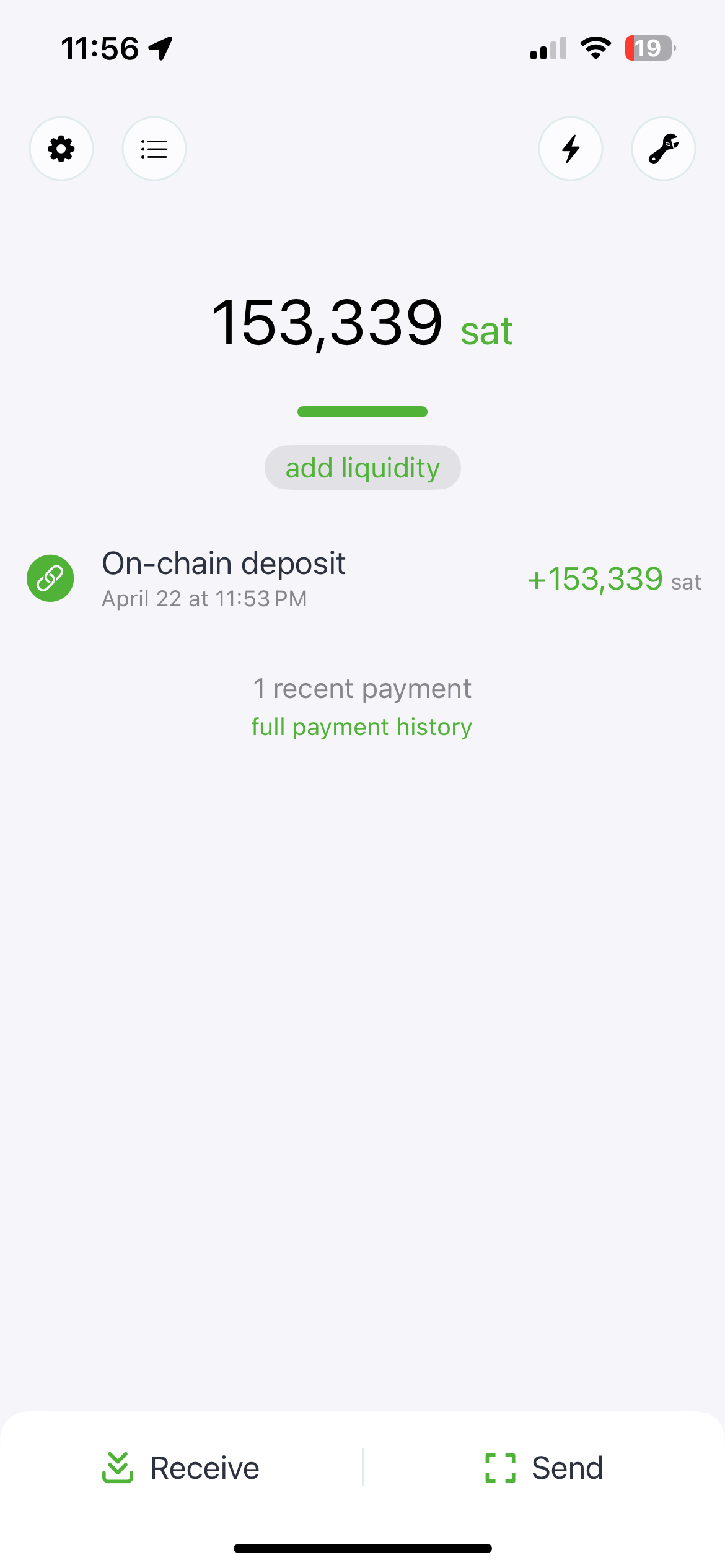 21 Main wallet screen after all done